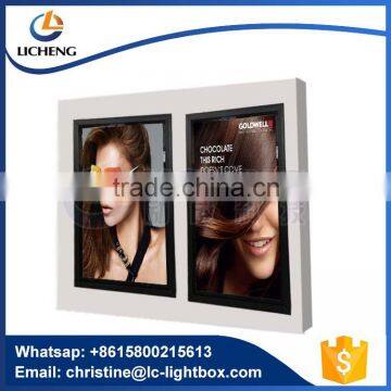 CE SASO Approved Light Box Wall Hanging Rotating Outdoor Advertising Display Light Box With Strong Aluminum Frame