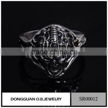 925 Sterling Silver Mirco Setting Skull Man Ring/Men Gay Stainless Steel The Expendables Skull Ring photo-6