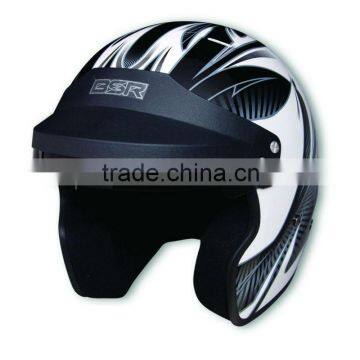 open half face helmet with graphic SNELL SA2010 approval