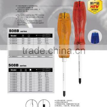 BSCI factory direct sale high torque steel screwdriver made by 50Cr-V steel/Philips screwdriver with rubber handle