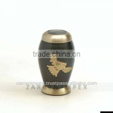 Bird Engraved 3" Brass Keepsake Urn