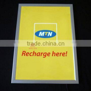 New product china supplier restaurant menu board snap frame light box wholesale