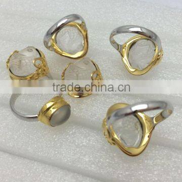 2016 18k Plated Gemstone Gold Ring ,Wedding Ring,Elegant micro pave setting fashion 18k gold rings