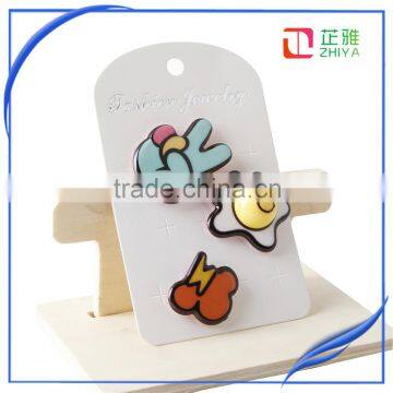 4pieces Lovely Brooch Pins Badges Fashion Cartoon Colorful Smiley Heart Star Plant Mirror Glass for Boys Girls Men Women 2016 photo-3