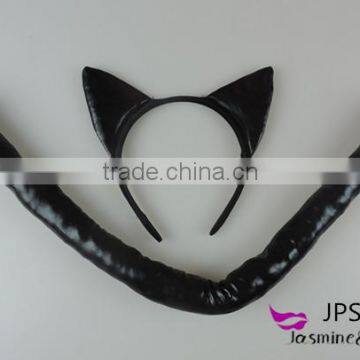 Party black cat ear and tail custom animals ear tail a two-piece