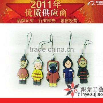 2012 new figure rubber cell phone hanger