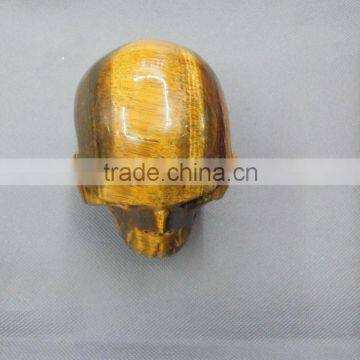 Charming Yellow Tiger Eye Crystal Skull All by Handmade Good for Collection or Decoration photo-4
