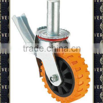 orange caster wheel scaffolding heavy duty pu caster wheels