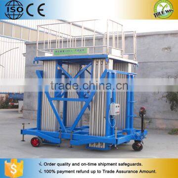 SJL 100kg 10m Telescoping masts aluminum alloy hydraulic lifting platform