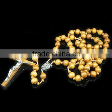 Rosary,religious pine wooden rosary, cheap big size rosary