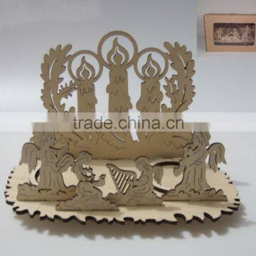 Wooden Christmas Decoration Wooden Candle Holder Christmas Wooden Candle Holder