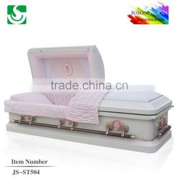 JS-ST504 Wholesale Best Price Steel Casket