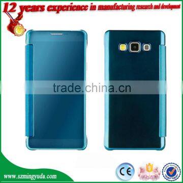 Mirror PU leather Bumper Chrome Case Cover For Samsung