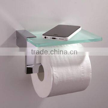 bathroom wall mount toilet paper holder with mobile phone shelf