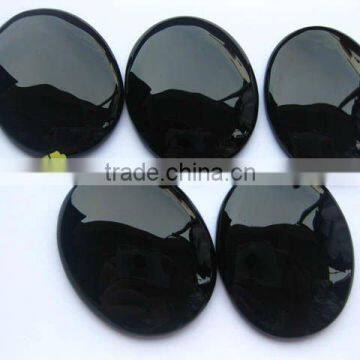 High quality natural gemstone black onyx oval cabochon