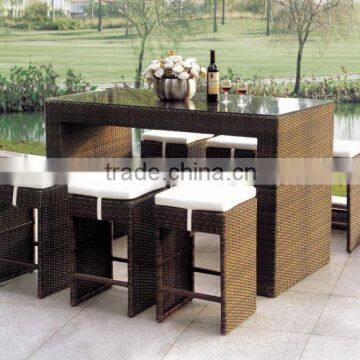 VIETNAM PE WICKER RATTAN GARDEN FURNITURE BAR SET