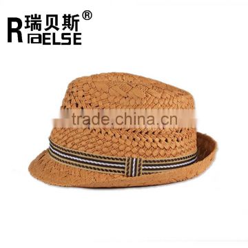 cheap custom made foldablehat fashion fedora straw hat