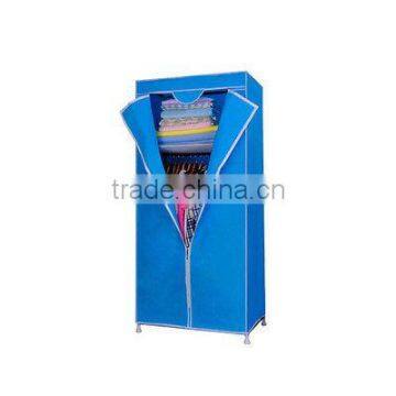 Rose Red Fabric Cupboard Bedroom Rack Shelve Rail Clothes Storage Wardrobe photo-4