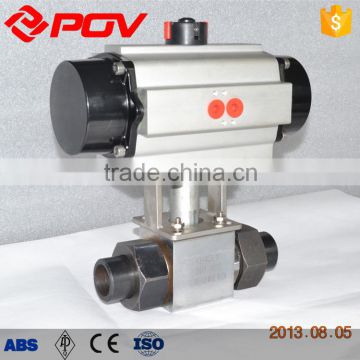 high pressure explosionproof welded pneumatic ball valve actuator in china