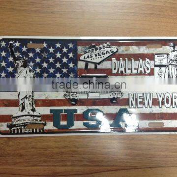 Custom Embossed Metal License Plate Sign photo-5