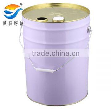 20L Round Tinplate Pail for oil with handle