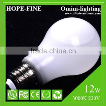 New Product High Lumen 80lm/w Liquid Cooled 360degree Led Bulb E27 12W