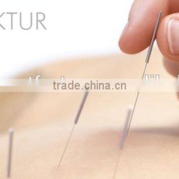 Copper/sliver/stainless steel sprial handle acupuncture needle