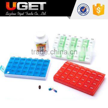 Factory Price easy open plastic portable travelling pill box 7 days