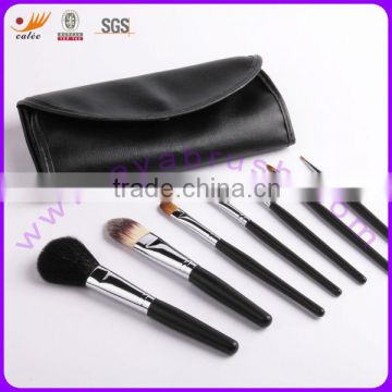 Newest Fashion Tiny Travel Makeup Brush set 7pcs in Pouch--Factory directly