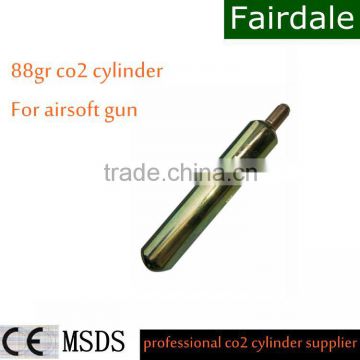 Top Quality factory price mini co2 gas cylinder cartridge tank 12g 88g use for airsoft gun/air pistol