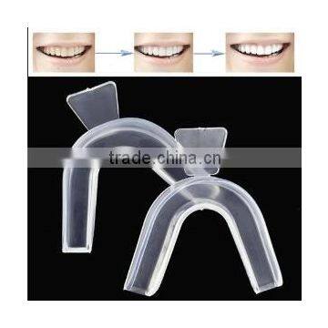 Thermoplastic teeth whitening mouth tray,boil and bite tray with blue case