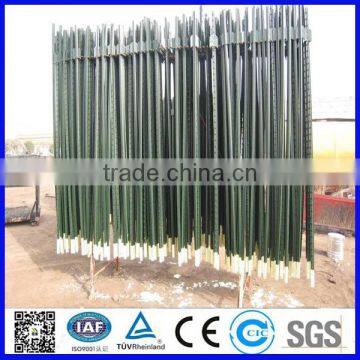 High quality green painted metal studded t post for sale