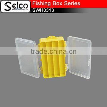 SWH0313A Small Transparent colorful double open plastic fishing tackle box