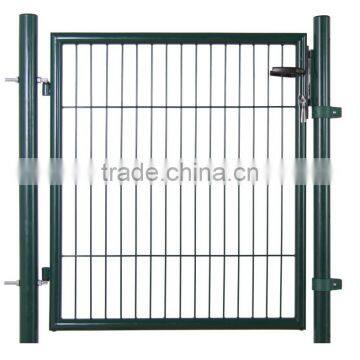 Galvanized and PVC Coated Metal Wire Mesh Garden Gate/garden Border Chain Link Fence Gate ( ISO9001-2008 ) photo-2