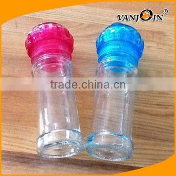 Adjustable Colorful Cap Clear PS Body Sea Salt Grinder, 3 Ounce photo-2