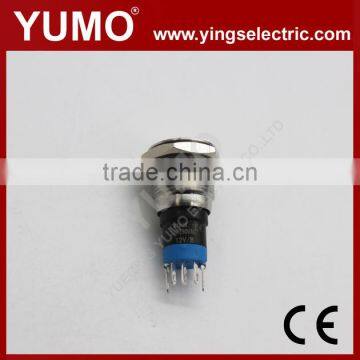 LA16JS 16mm Momentary/alternate Stanless Steel/brass Crust Material 3A/250VAC 5 Pin Metal Button Push Button Switch photo-5