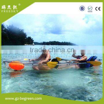 2017 new design plastic made by but glass kayak kayak transparent