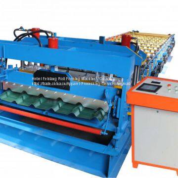 Steel Glazed Roof Tile Roll Forming Machine photo-4