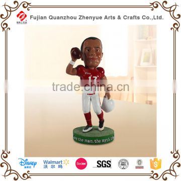 Hotsale custom resin soccer bobble head, NFL bobble head, MLB bobble head