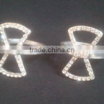 Jewelled Bowknot Napkin Ring With Rhinestones