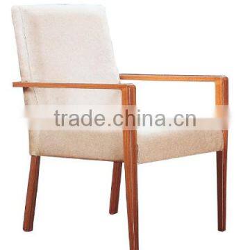 White chair style dining chair with armrests