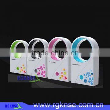 RGKNSE Mini USB Desk Air Cooling Fan Small No Leaf Bladeless Fan Blue Green Purple Pink photo-3