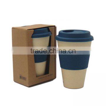400ml Biodegradable Bamboo Fiber Coffee Cups for Gift Promotion photo-3