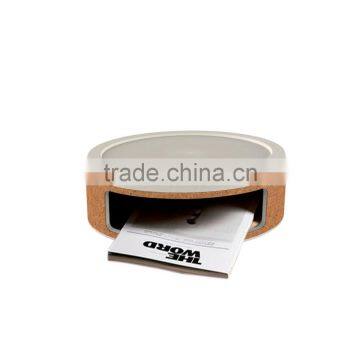 Round Wood Trim Side Opening Concrete Storage Container photo-4