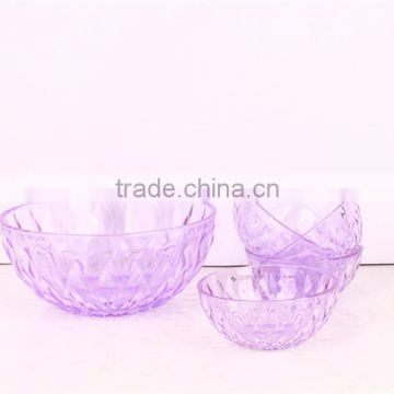 5pcs colored glass salad bowl