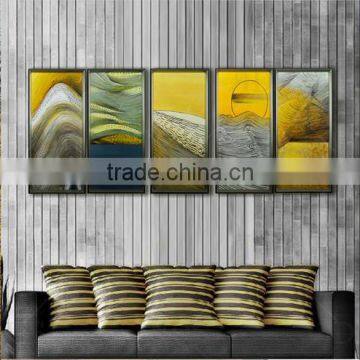 Framed Handmade Wall Art Painting Modern Canvas Landscape for Home Decoration photo-3