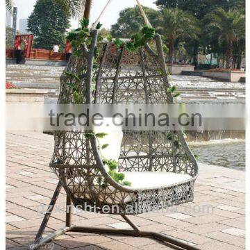 2015 Derong hot sale rattan swing garden patio luxury swing