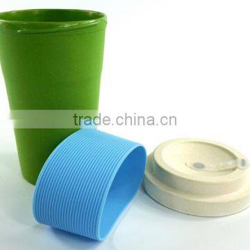 Bamboo Fiber Coffee Mug With Silicone Band photo-3