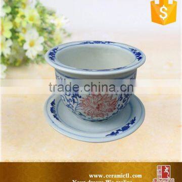 Hand Painting Hexagonal Flower Pot for China Ceramic Home Decor photo-2
