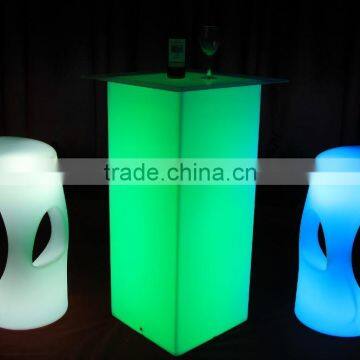 Led Light Stand up Bar Tables, High Bar Cubic Table With Led Light photo-3